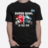 Super Bowl Lvii Playoff Philadelphia Vs Kansas City Matchup Lombardi Trophy In Arizona T-Shirt