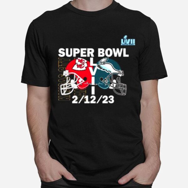 Super Bowl Lvii Playoff Philadelphia Vs Kansas City Matchup Lombardi Trophy In Arizona T-Shirt