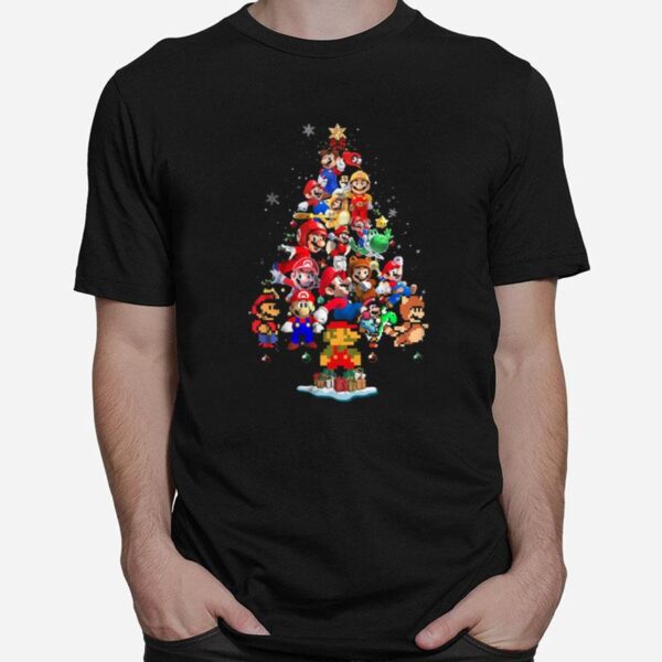 Super Mario Christmas Tree T-Shirt