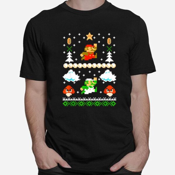 Super Mario Mario Goomba Ugly Christmas T-Shirt