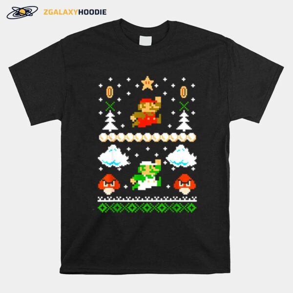 Super Mario Mario Goomba Ugly Christmas T-Shirt