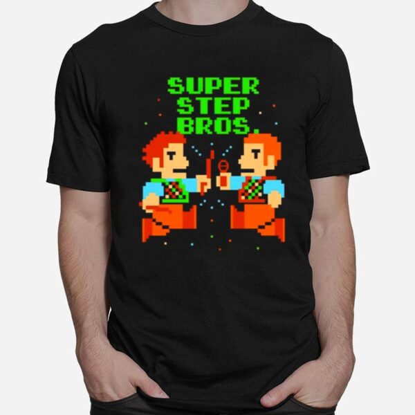 Super Step Bros 8 Bit T-Shirt