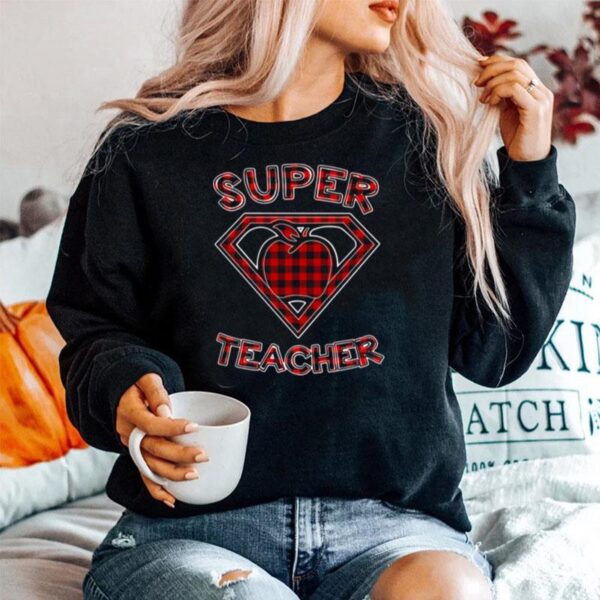 Super Teacher Superhero Apple Sweater