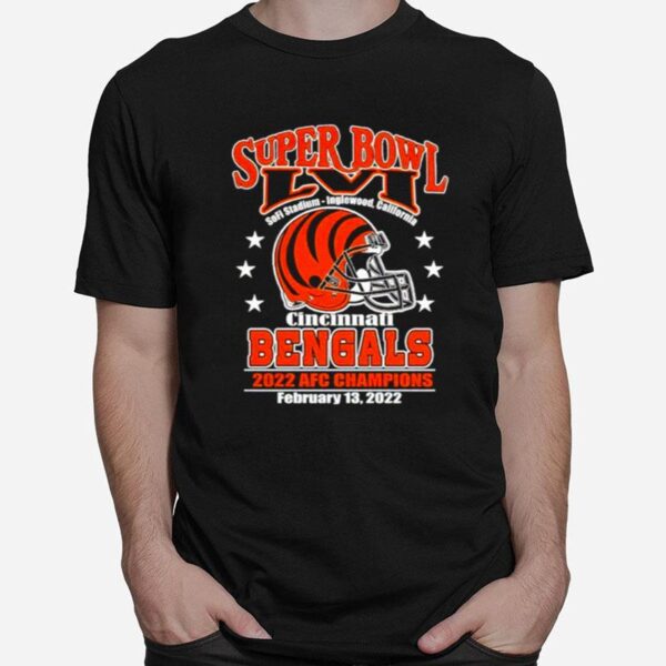Superbowl Lvi Cincinnati Bengals 2022 Afc Champions T-Shirt