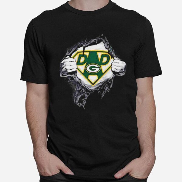 Superhero Dad Green Bay Packers T-Shirt