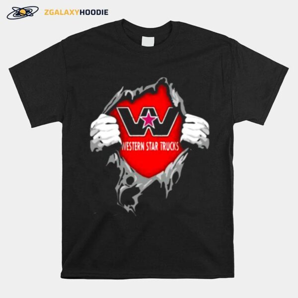 Superhero With Western Star Trucks Logo T-Shirt