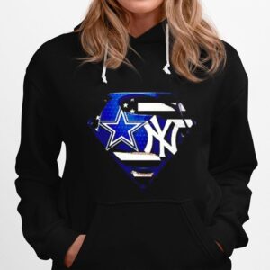 Superman Dallas Cowboys And New York Yankees Hoodie