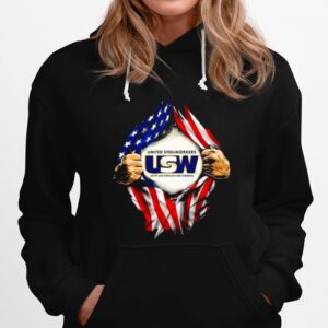 Superman United Steelworkers Unity And Strength For Workers American Flag Hoodie