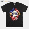 Superman United Steelworkers Unity And Strength For Workers American Flag T-Shirt