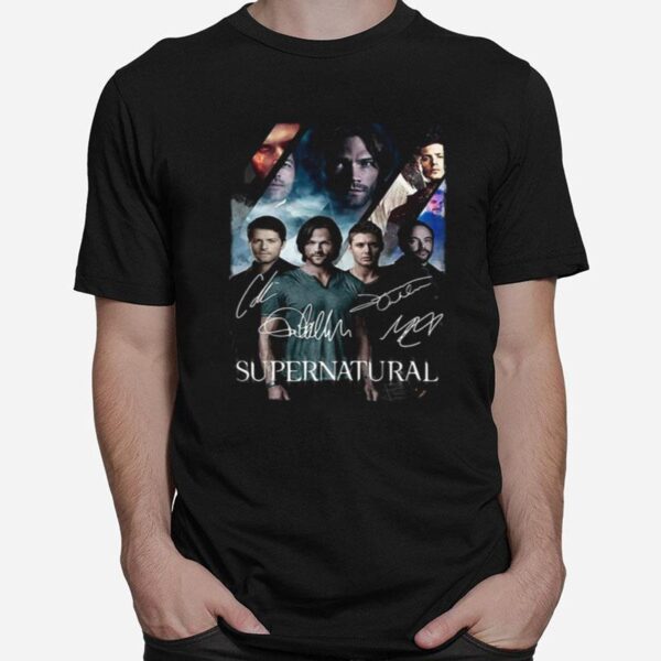 Supernatural Characters Signatures T-Shirt