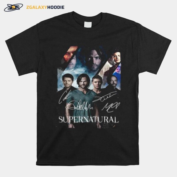 Supernatural Characters Signatures T-Shirt