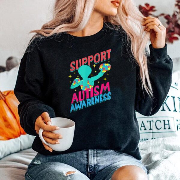 Support Autism Awareness Fight Love Mom Dad Mother Boy Girl Sweater