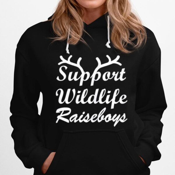 Support Wildlife Raise Boys Mothers Day Tees Grandma Mommys Classic Hoodie