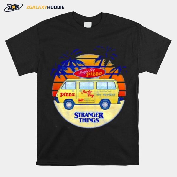 Surfer Boy Pizza Van Stranger Things T-Shirt