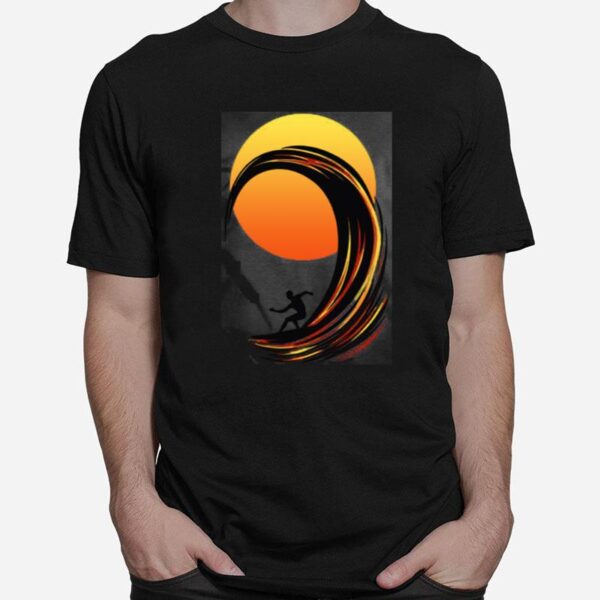 Surfing At Sunrise T-Shirt