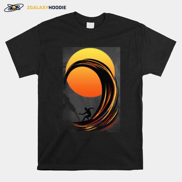 Surfing At Sunrise T-Shirt