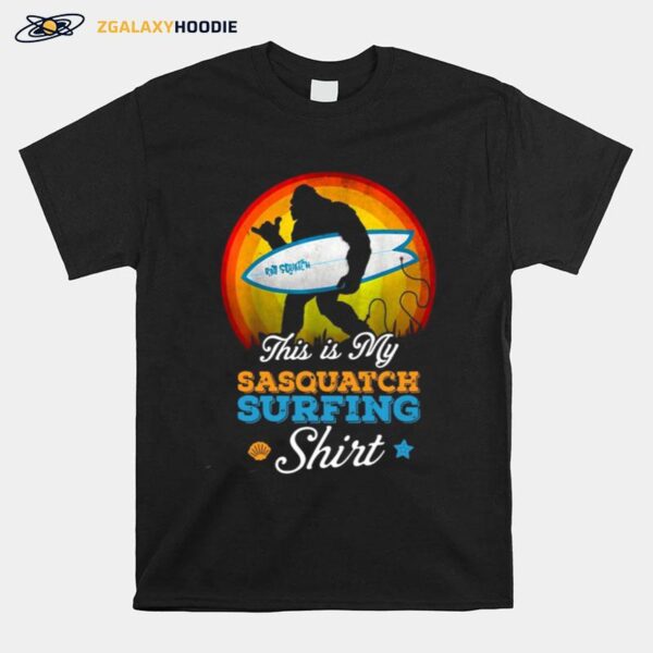 Surfing Bigfoot This Is My Sasquatch Surfing T-Shirt