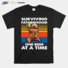 Surviving Fatherhood One Beer At A Time Bear Vintage T-Shirt