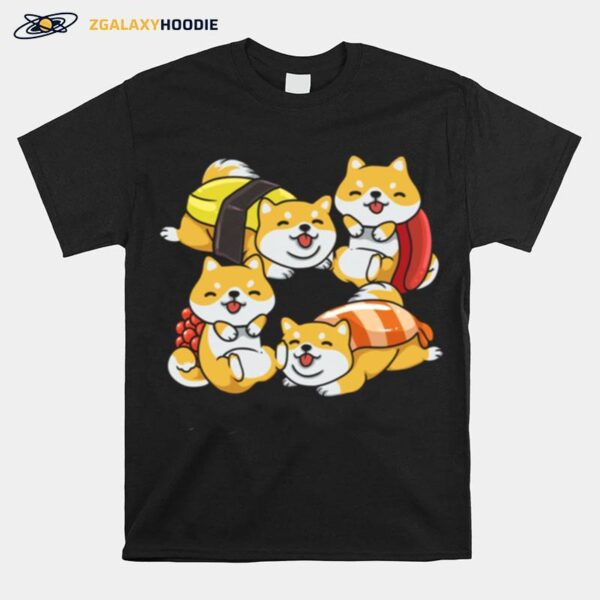 Sushi Roll Cute Shiba Inu Dog Sushi Japanese Dogs T-Shirt