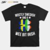 Swedish Wee Bit Irish Sweden St Patricks Day T-Shirt