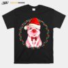 Sweet Pig With Santa Hat Pig Lover Christmas Sweater T-Shirt