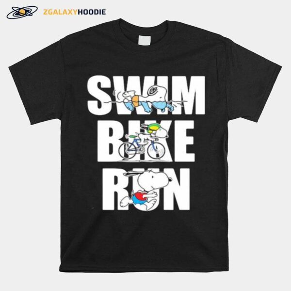 Swim Bkie Run Snoopy T-Shirt