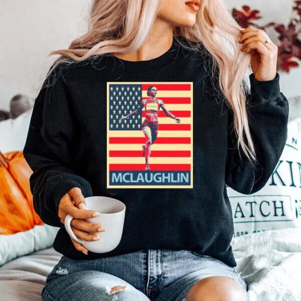 Sydney Mclaughlin Vintage American Flag Sweater