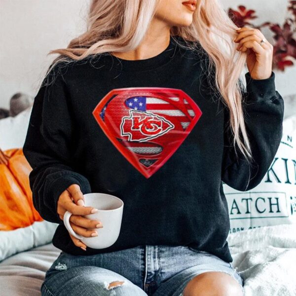 Symbol Superman American Flag Kansas City Chiefs Sweater