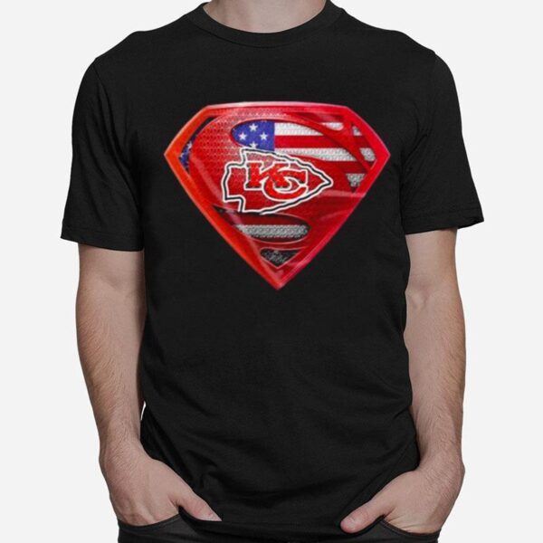 Symbol Superman American Flag Kansas City Chiefs T-Shirt