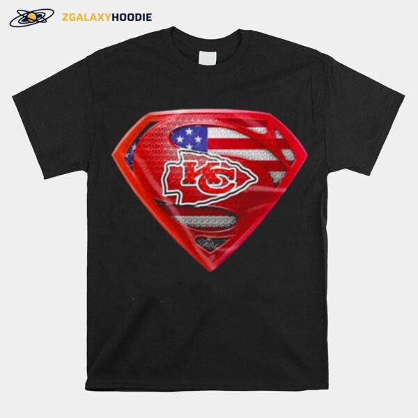 Symbol Superman American Flag Kansas City Chiefs T-Shirt