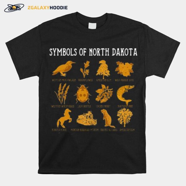 Symbols Of North Dakota T-Shirt