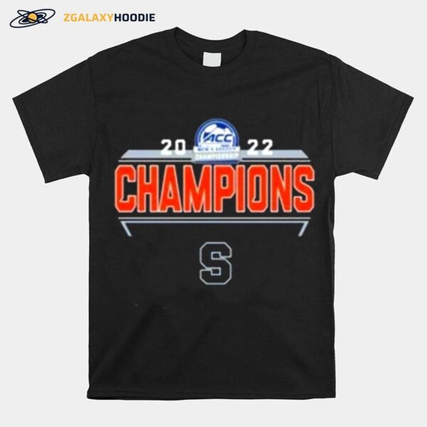 Syracuse Orange 2022 Acc Mens Soccer Champions T-Shirt