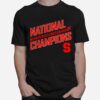 Syracuse Orange 2022 Ncaa Mens Soccer National Champions T-Shirt