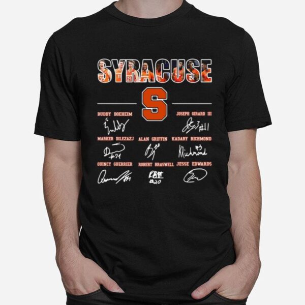 Syracuse Orange Buddy Boeheim Joseph Girard Iii Signatures T-Shirt