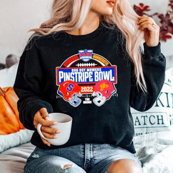 Syracuse Orange Vs Minnesota Golden Gophers 2022 Pinstripe Bowl Match Up Unisex T Copy Sweater