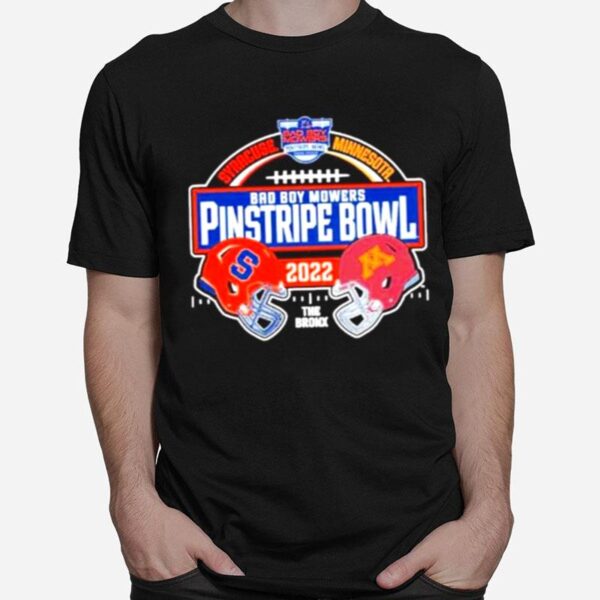 Syracuse Orange Vs Minnesota Golden Gophers 2022 Pinstripe Bowl Match Up Unisex T-Shirt