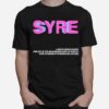 Syre A Mountainous Range Pink Sky In The Background T-Shirt