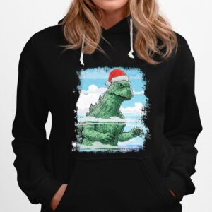 T Rex Wear Hat Santa Claus Merry Christmas Hoodie