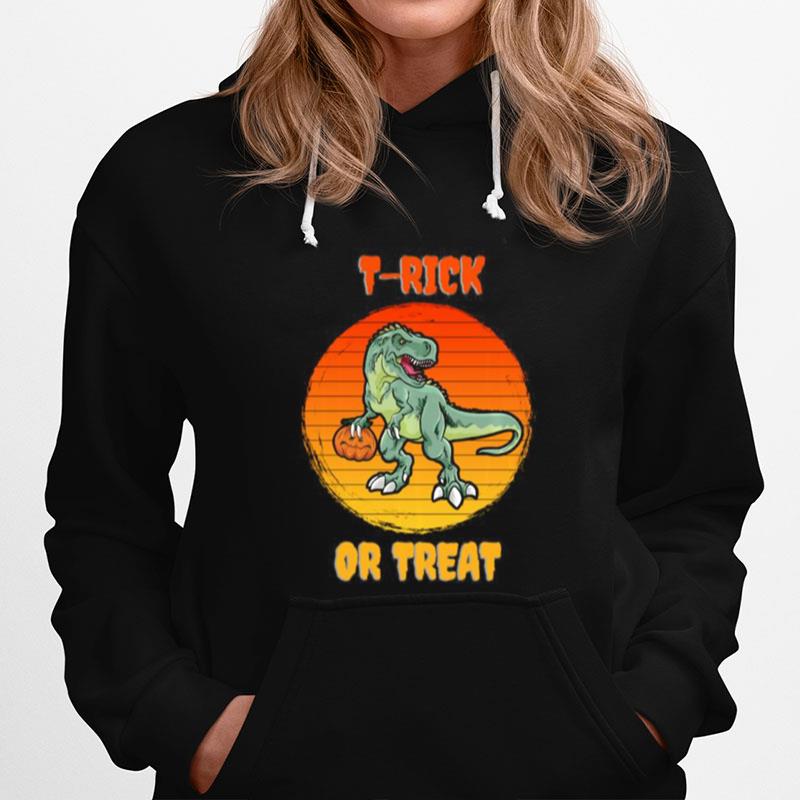 T Rick Or Treat Trex Halloween Dinosaur Hoodie