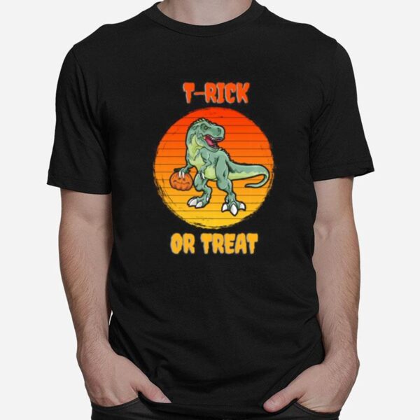 T Rick Or Treat Trex Halloween Dinosaur T-Shirt