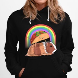 Taco Riding Guinea Pig Rainbow Cute Mexican Food Hoodie