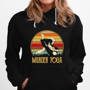 Taekwondo Murder Yoga Vintage Retro Black Hoodie