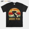 Taekwondo Murder Yoga Vintage Retro Black T-Shirt