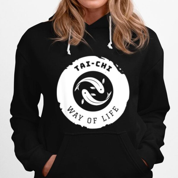 Tai Chi Kio Fish Ying Yang Balance Taoism Meditation Hoodie