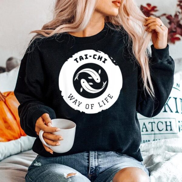 Tai Chi Kio Fish Ying Yang Balance Taoism Meditation Sweater