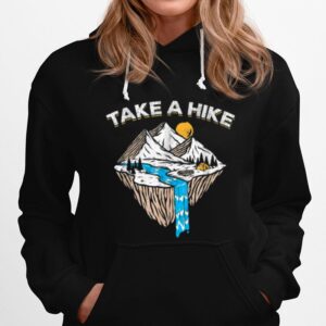 Take A Hike Outdoor Sunset Vintage Style Mountains Nature Hoodie