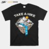 Take A Hike Outdoor Sunset Vintage Style Mountains Nature T-Shirt