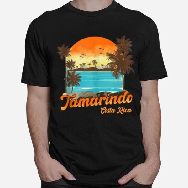 Tamarindo Costa Rica Beach Summer Vacation Palm Trees Sunset T-Shirt