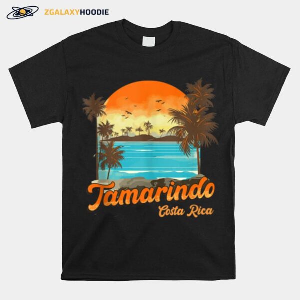 Tamarindo Costa Rica Beach Summer Vacation Palm Trees Sunset T-Shirt