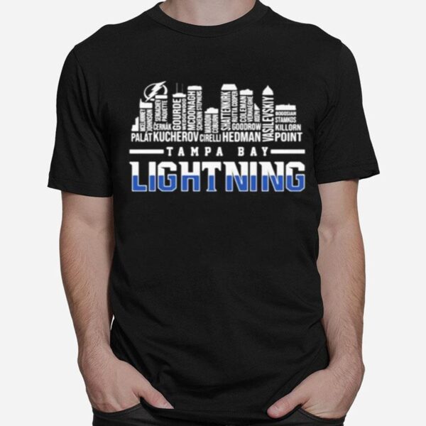 Tampa Bay Lightning Hockey Logo Buildings T-Shirt